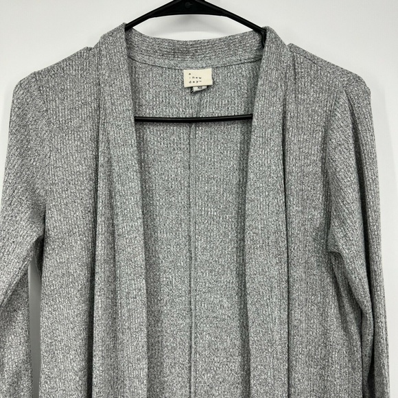 A New Day Cardigan Duster Open Front Rib Knit - Picture 3 of 10